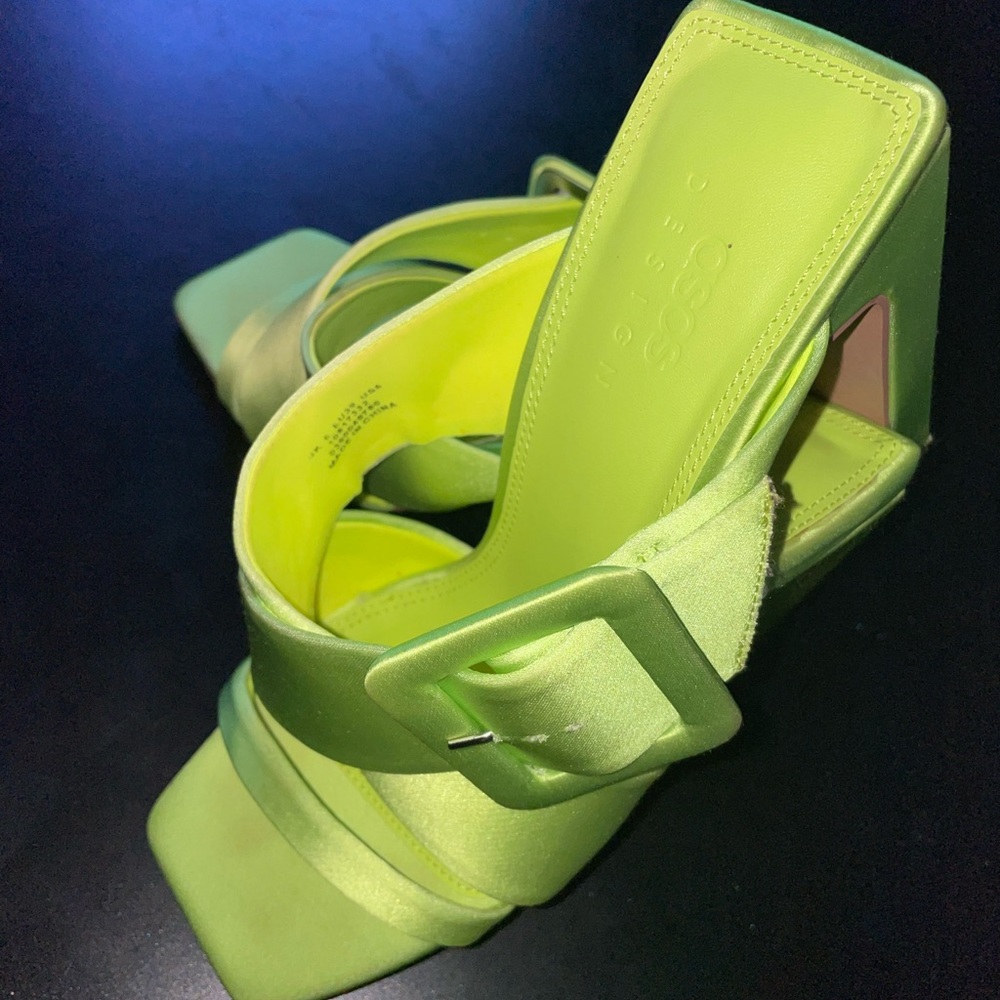 ASOS DESIGN LIME GREEN HEELS
